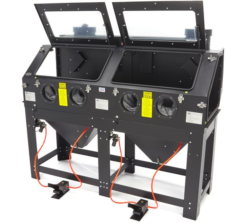 HBM SBC 880 doppelte Strahlkabine mit 2 Absaugungen