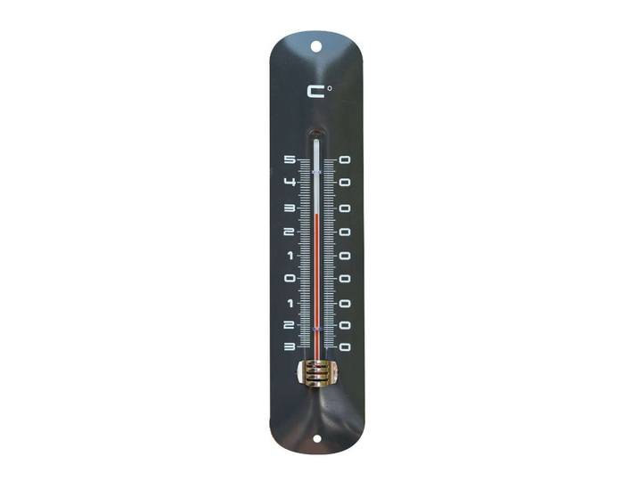 Nature muurthermometer metaal antraciet