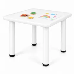 Relaxdays Kindertisch Indoor & Outdoor Weiß,Schwarz