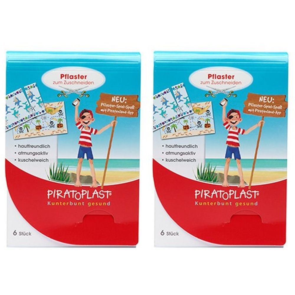 Piratoplast Jungen Pflasterzuschnitt 6x10 cm 2x 2x6 St Pflaster