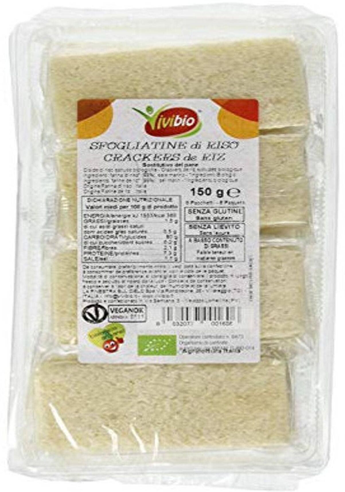 VIVIBIO Sfogliatine Di Riso 150 Grammi 