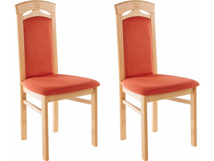Esszimmerstuhl HOME AFFAIRE Anthony , orange (terra, buchefarben), B:47cm H:101cm T:51cm, Holzwerkstoff, Stühle, Esszimmerstuhl, Holzstuhl mit dekorativen Fräsungen