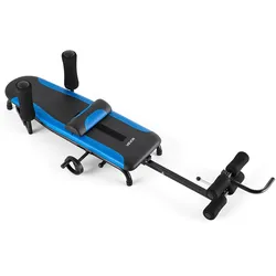 VEVOR Strecktrainer bis 160 kg, Schwerlast-Inversionstisch mit Stabiler Konstruktion, Rückentrainer zur Entlastung von Wirbelsäule & Nacken, Rückenstreckbank mit Manueller Radsteuerung Blau Schwarz