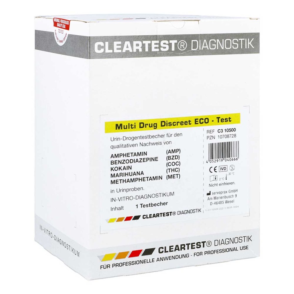 Diaprax GmbH Cleartest Multi Drug Discreet Eco-test 5fach 10708728