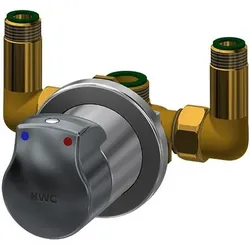 KWC Aquarotter Duscharmatur, AQUAMIX, hydr., mit Mischer, für Edelstahlverkleidung, 2000103747 2000103747