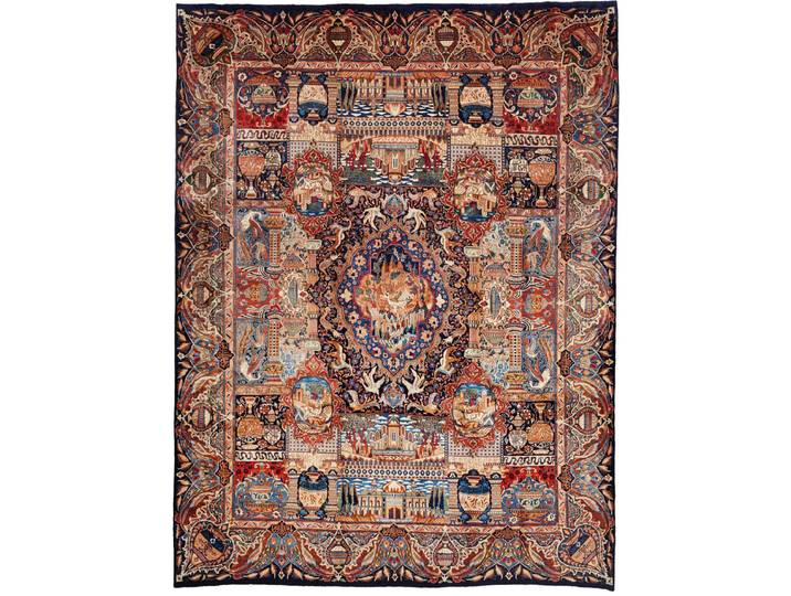 Kaschmar Teppich 295x384 Handgeknüpft Orientteppich Perserteppich Wolle