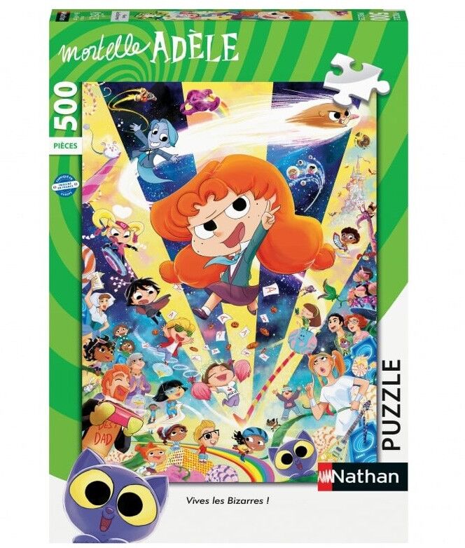 Ravensburger Nathan puzzle 500 p - Vive les Bizarres ! / Mortelle Adèle