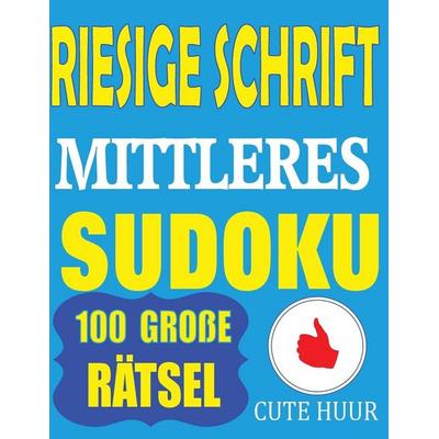 Riesige Schrift Mittleres Sudoku, Taschenbuch von Cute Huur, Paul Mc Namara, 978-952-7278-47-5