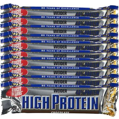 Weider 40 % High Protein Low Carb, Schokolade, Riegel 10x50 g