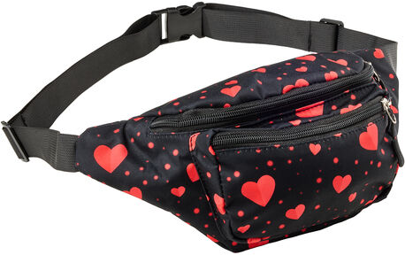 Bauchtasche "Herz", schwarz