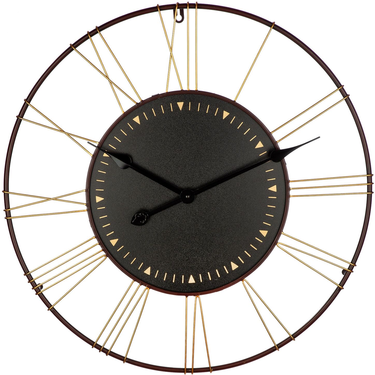 Wanduhr GILDE "Wanduhr rund Mesa", schwarz, B:60cm H:60cm, Wanduhren, Wanduhr