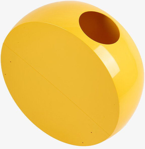 SoldiDesign Plastic Laundry Basket Yellow 60cm H X 22cm W X 59.94cm D