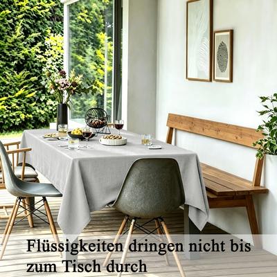Tischdecke OTTO HOME "Ozzie 1 Stück, Leinenoptik, in eckig und rund", grau (sand), B:90cm L:90cm, Polyester, Tischdecken, Tischdecke, Formstabil & pflegeleicht, eckig oder rund, Dekoration