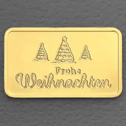 Goldbarren 2,5g Gravur "Frohe Weihnachten"