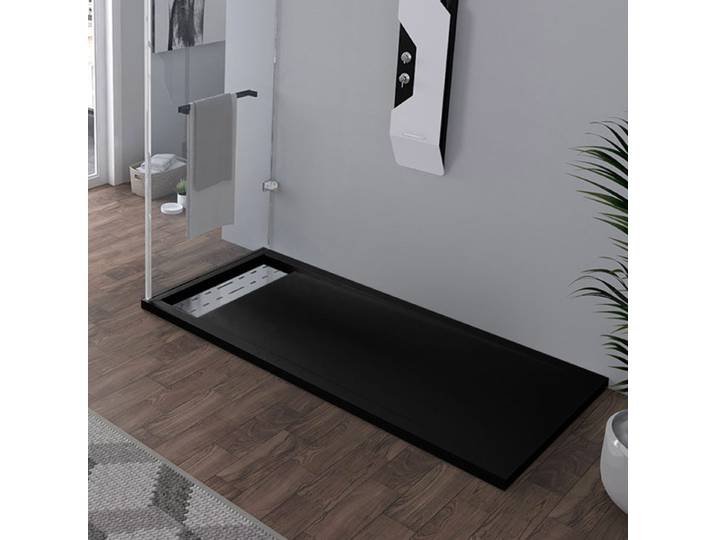 Receveur en gel coat ALICANTE Noir 160x80cm