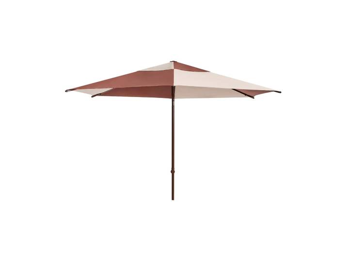 HAY Terrazza Hexagon Sonnenschirm Off-white-burgundy
