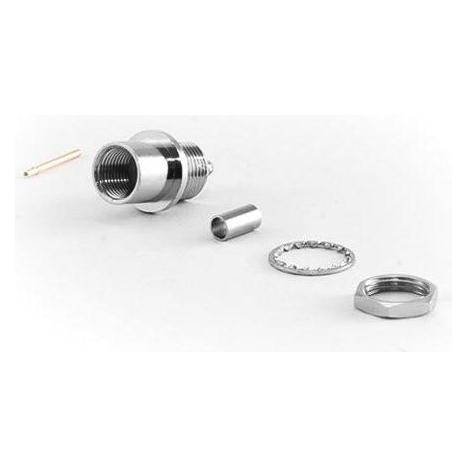 Varia FME-Einbaustecker (Front Mount) für RG174 Kabel, Crimp Version (FME-23-31-L-TGN)