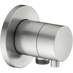 KEUCO IXMO Umstellventil UP 3 Verbraucher, Schlauchanschluss, Comfort Griff, mit Absperrung, Rosette rund, 59549061101, Farbe: Edelstahl-finish