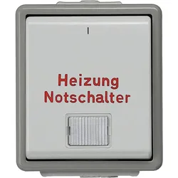 Aufputz-Heizungsnotschalter m. Fenster/ 75 mm x 66 mm x 54 mm 1-polig/ Schutzart IP44 / 1 Stk. Siemens