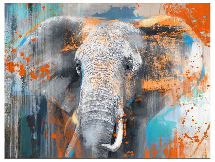 Gemälde Popart Elefant image LAND