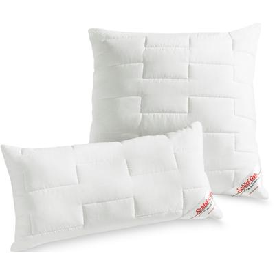 Microfaserkissen SCHLAF-GUT "Utah", weiß, B:40cm L:80cm, Bezug: 50% Baumwolle, 50% Polyester. Füllung: 100% Polyester, Kopfkissen, Strapazierfähig und günstig