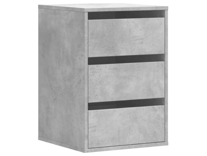 Kommode mit 3 Schubkästen, Farbe Beton grau, Holzwerkstoff, 3 Schubladen, Ausstellungsplatte, leichte Reinigung, stabile Konstruktion, feuchtigkeitsbeständig