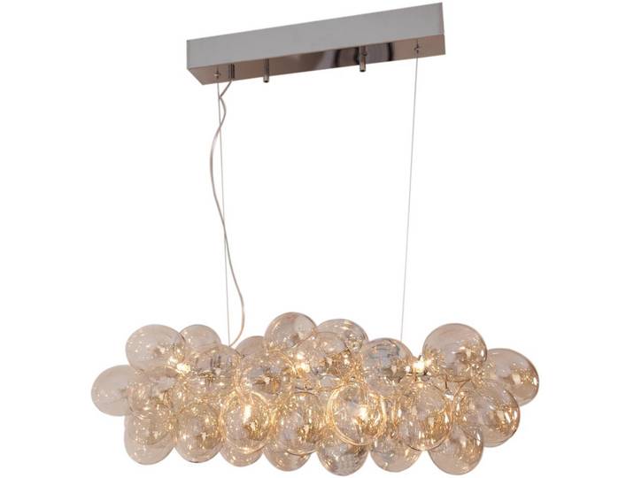 By Rydéns Hängeleuchte Gross, Chromfarben, Bernsteinfarben, Metall, Glas, 36x143x80 cm, Lampen & Leuchten, Innenbeleuchtung, Hängeleuchten, Pendelleuchten