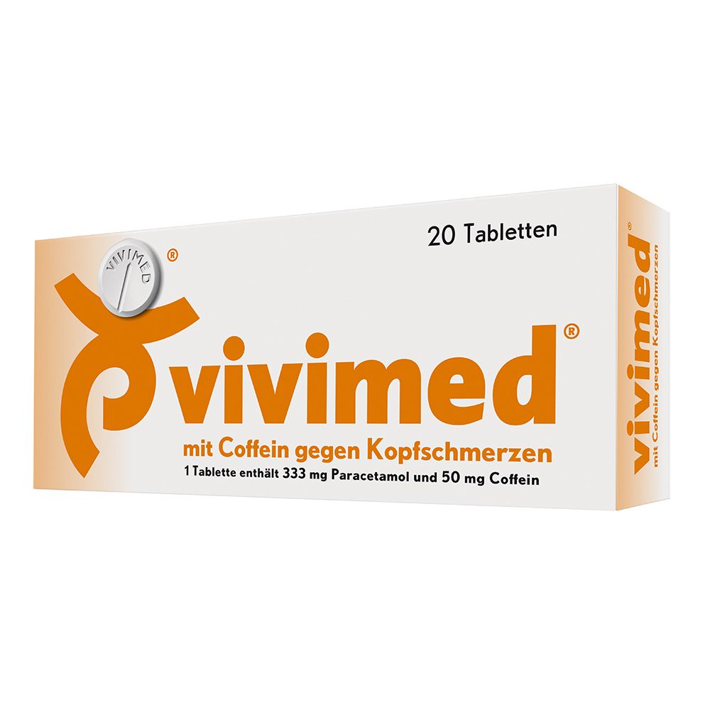 Vivimed mit Coffein gegen Kopfschmerzen Tabletten 20 St