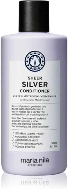 Maria Nila Sheer Silver Conditioner Feuchtigkeit spendender Conditioner zum Neutralisieren von Gelbstich sulfatfrei 300 ml