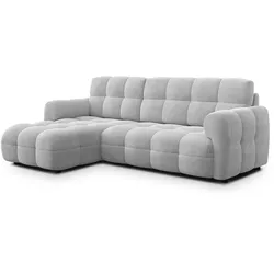 ECKSOFA MELLOW 3-Sitzer, hellgrau