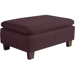 POLSTERHOCKER Kaylil Flachgewebe burgund