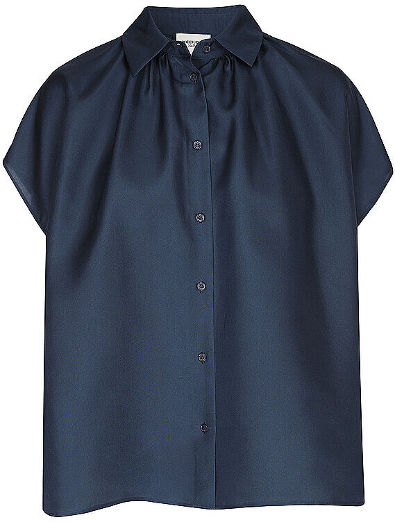 WEEKEND MAX MARA Seidenbluse dunkelblau   34 W