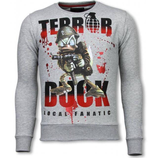Local Fanatic Terror duck rhinestone sweater