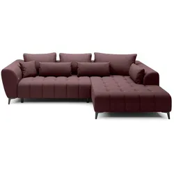 Ecksofa Garay Stoff Violett Aubergine