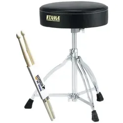 Tama HT130 Schlagzeug-Hocker mit Drumsticks, Schlagzeug Zubehör