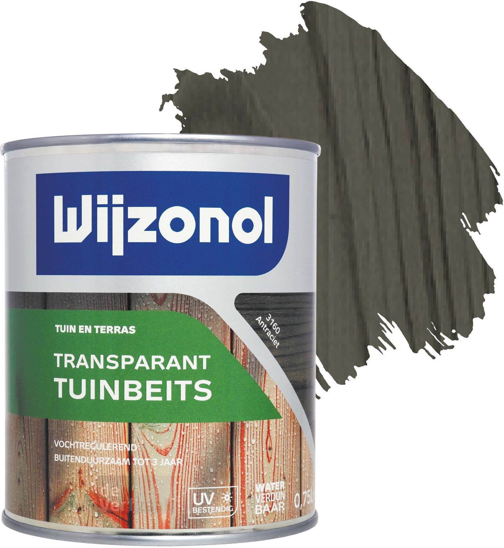 Wijzonol Transparant Tuinbeits - Antraciet