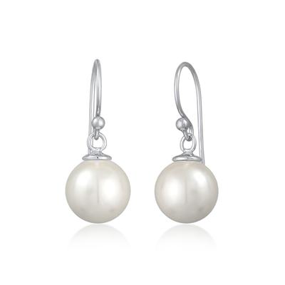 Paar Ohrhänger ELLI "Ohrringe Muschelkernperle Ohrhänger Klassik 925 Silber" Gr. 25, silber, Ohrringe, Damen, 25, Silber 925 (Sterlingsilber)