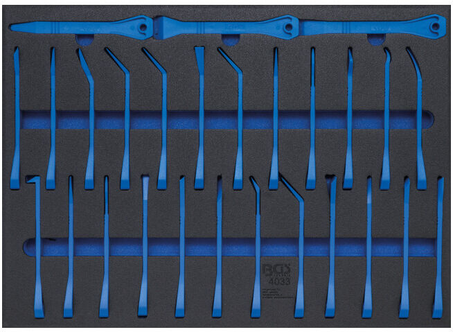 Insert de servante d'atelier 3/3 : Jeu de coins nylon pour garnitures et grattoirs 27 pièces Kraftmann ; BGS technic (4033)