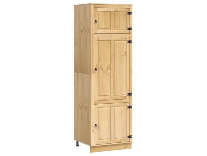 GPWERSDF Schrank SKI Honigbraun 66 x 58 x 207 cm Massives Kiefernholz Stilvolles Design, Viel Stauraum, Für Esszimmer Und Wohnzimmer, Robust Und Langlebig