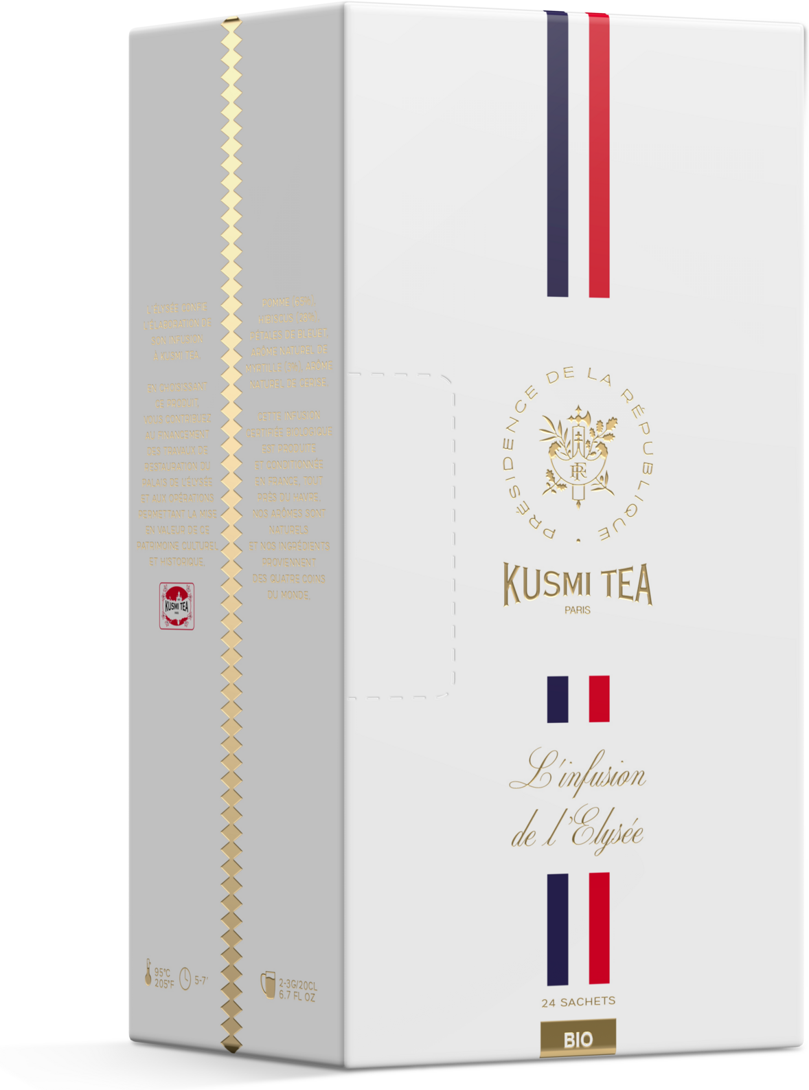 L'infusion de l'Élysée - Kräutertee Apfel, hibiskus, blaubeere - Kusmi Tea