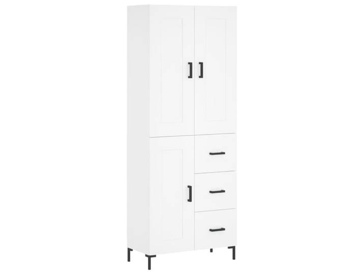 Bahut commode armoire bois blanche 69.5 x 34 x 180 cm
