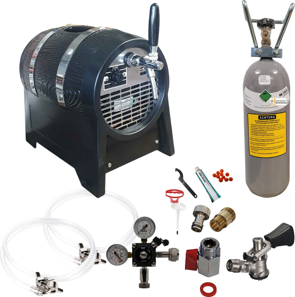 Zapfanlage Bierfassform Komplettset Köpikeg(D) 2kg & Reinigungsset