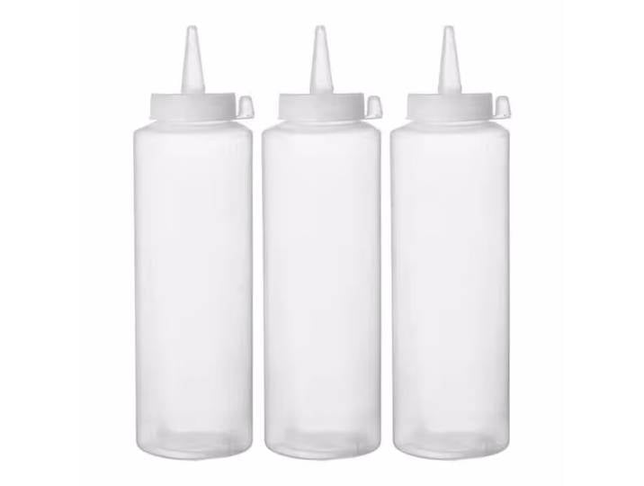 Hendi Spenderflaschen, 3er Set, 0, 2L, Transparent, ø 5.0x(H)18.5cm Spenderflaschen – Diverse Gastro Küchenutensilien