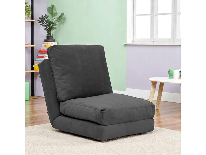Chauffeuse convertible en tissu MODI - Gris foncé
