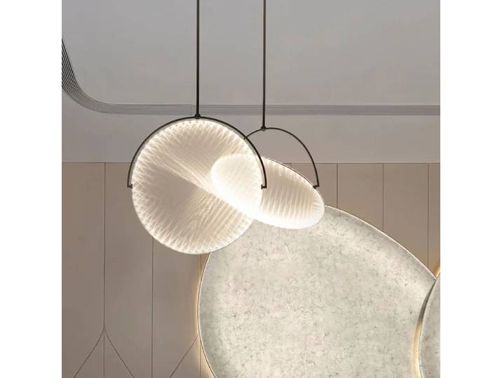 Tissu artistique nordique LED lumières personnalité créative suspension lampe moderne Restaurant Bar comptoir Designe vitrine éclairage