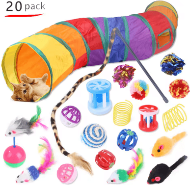 Inspire Picks Play Paws 1224 Piece Interactive Cat Toy Variety Set 20pack