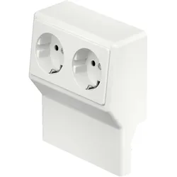 OBO Bettermann, Leitungsführung Zubehör, 6132245 Elektro-Sockelleisten-Zubehör SL 2GT2050 rws Geräteeinsatz Steckdose Re