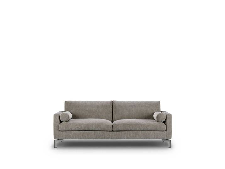 Eilersen Lift Sofa 210 cm Schaumstoffpolsterung Stoff Bakar 01 braunbeige–Stahlbeine