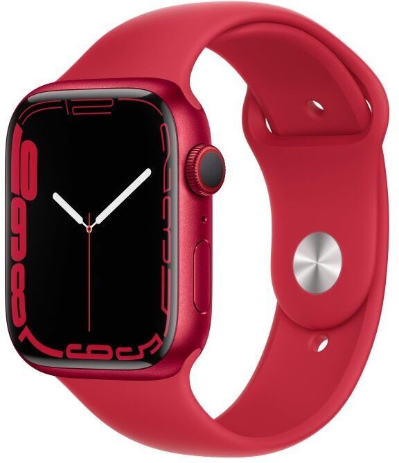 Apple Watch Series 7 Aluminium 45 mm (2021)   GPS + Cellular   red   red sport band - Refurbished