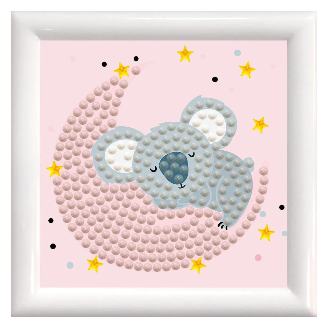 Diamond Dotz Original Diamond Painting Starter Set "Hugging the Moon" 7x7 mit Bilderrahmen, 388 D (20843980)